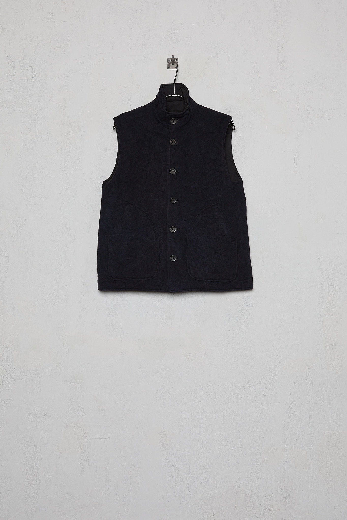 Geoffrey B. Small Men's Reversible Waistcoat in Bella Super 120 'Tasmanian' wool & Biella Cashmere