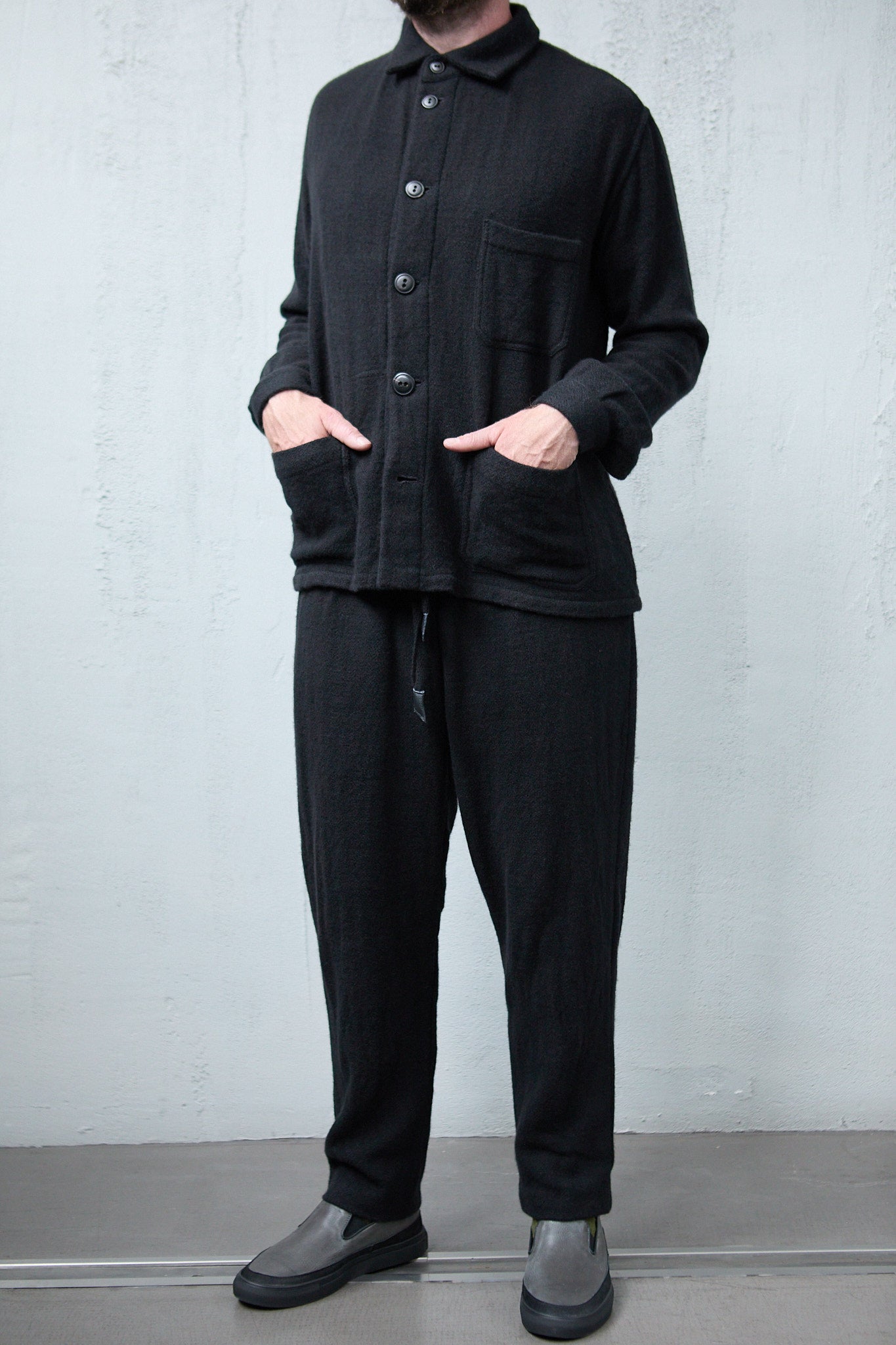 Geoffrey B. Small Men's Drawstring Trouser in La Colombina Hand Woven Cariaggi Cashmere