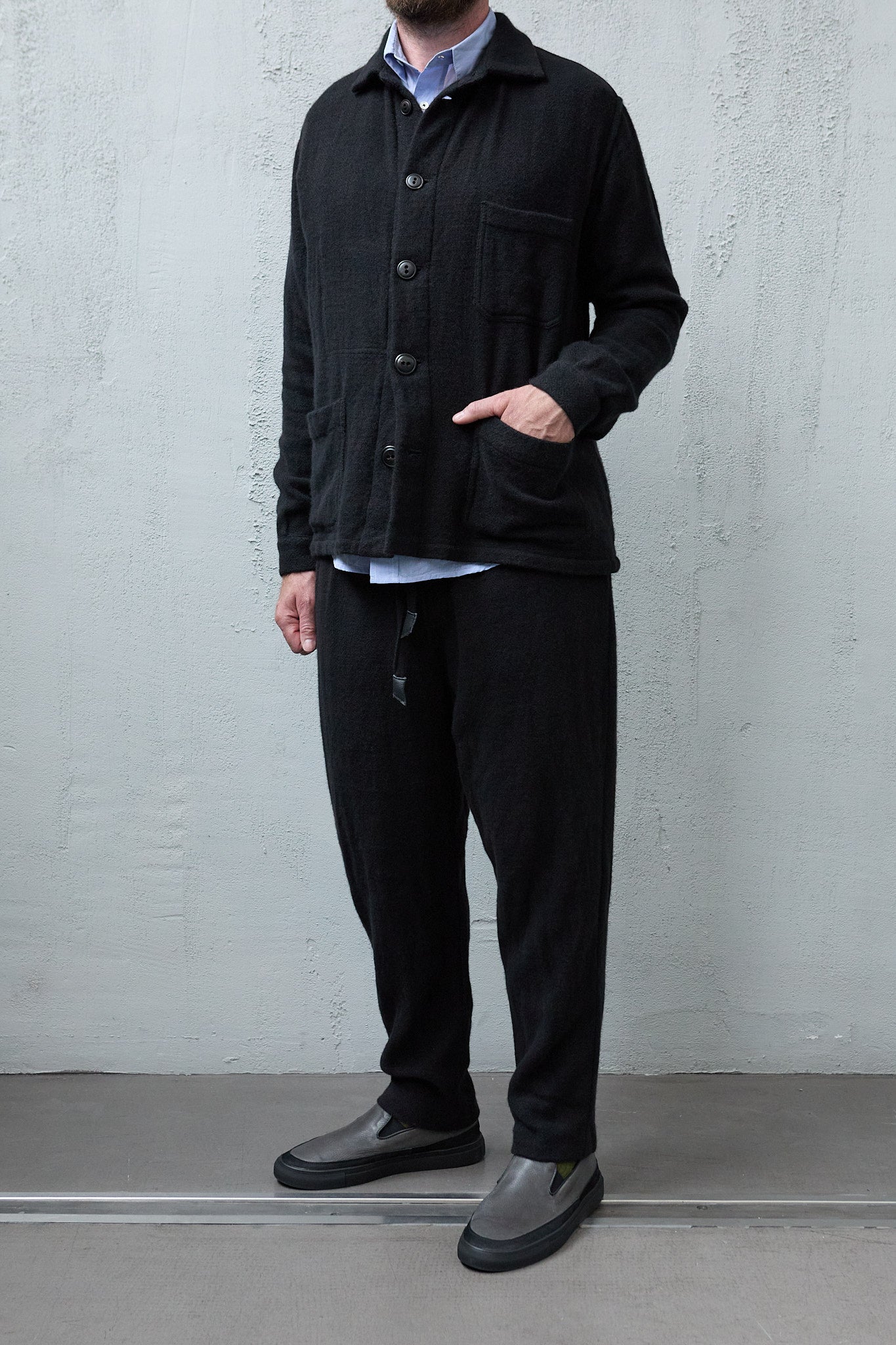 Geoffrey B. Small Men's 4 Pocket Work Shirt In La Colombina Hand Woven Cariaggi Cashmere