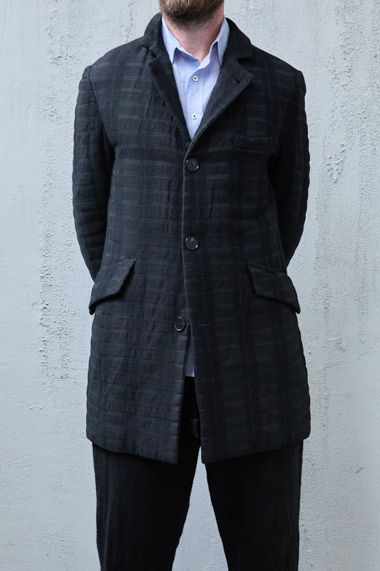 Geoffrey B. Small Men's Relaxed Fit Car Coat In Parisotto Wool, Viscose And Cotton