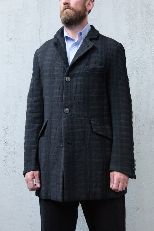 Geoffrey B. Small Men's Relaxed Fit Car Coat In Parisotto Wool, Viscose And Cotton