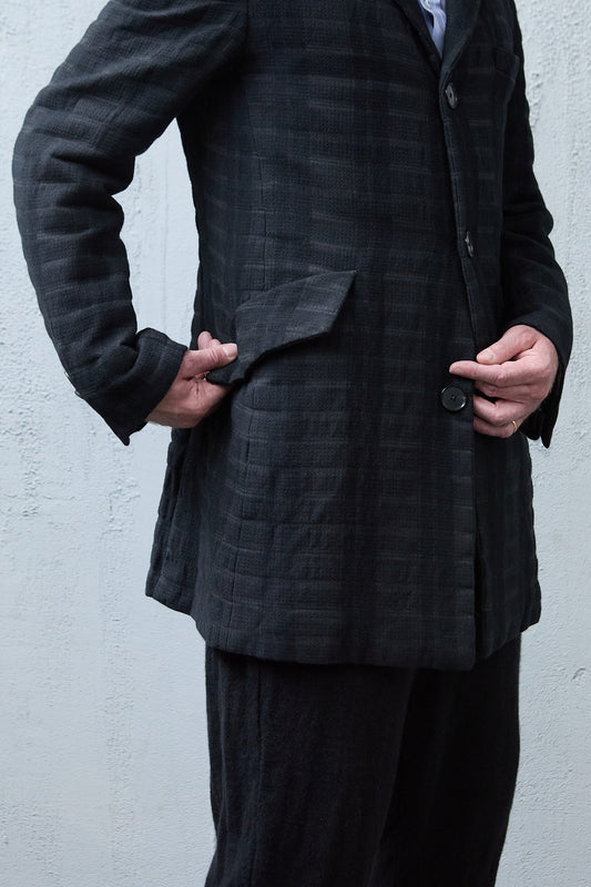 Geoffrey B. Small Men's Relaxed Fit Car Coat In Parisotto Wool, Viscose And Cotton