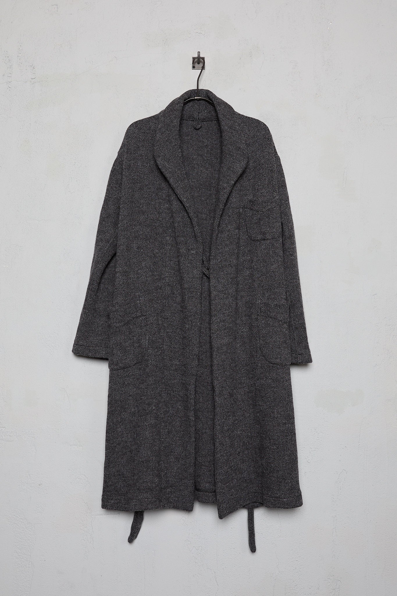 Geoffrey B. Small Women's Shawl Collar Kimono In Parisotto Wool Herringbone Knit