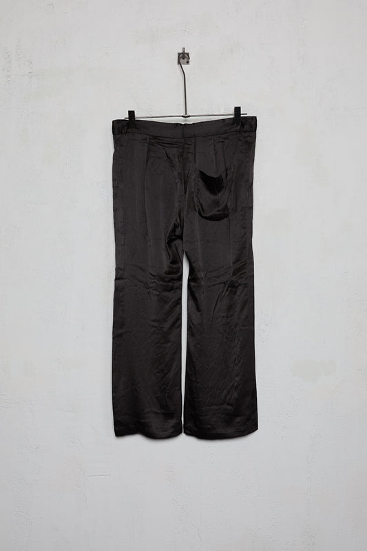 Geoffrey B. Small Women's Drawstring Leisure Trouser In Pure Como Black Silk