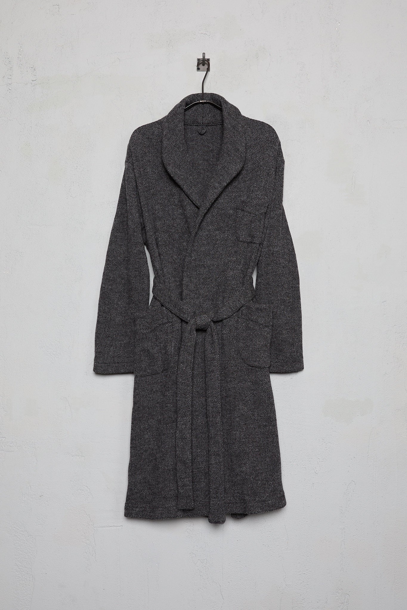 Geoffrey B. Small Women's Shawl Collar Kimono In Parisotto Wool Herringbone Knit