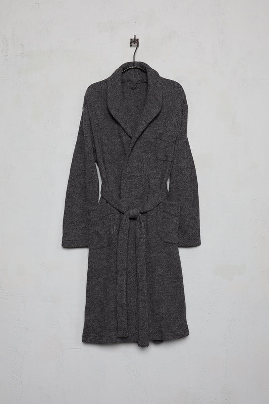 Geoffrey B. Small Women's Shawl Collar Kimono In Parisotto Wool Herringbone Knit