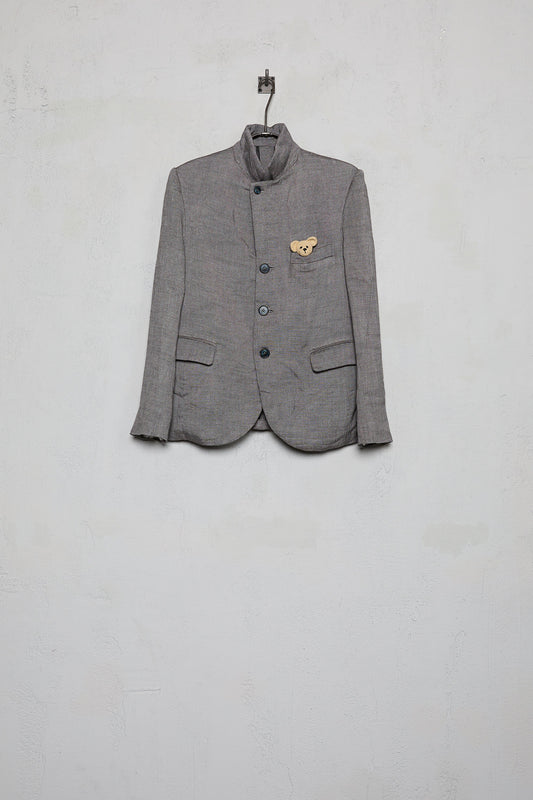 Geoffrey B. Small Women's Classic 4 Button Jacket In Parisotto Venue Geo & Teddy Bear