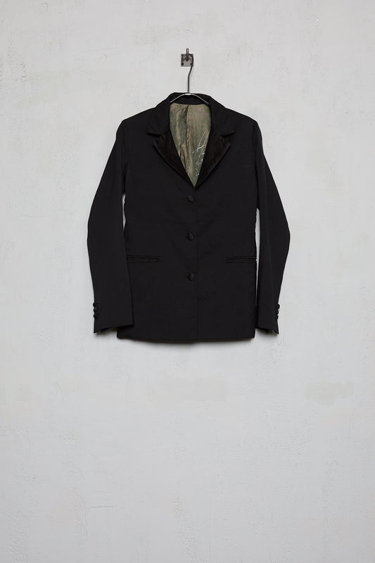 Geoffrey B. Small Women's 3 Button Tuxedo Jacket in Biella Pure Super 120's Tasmania Wool