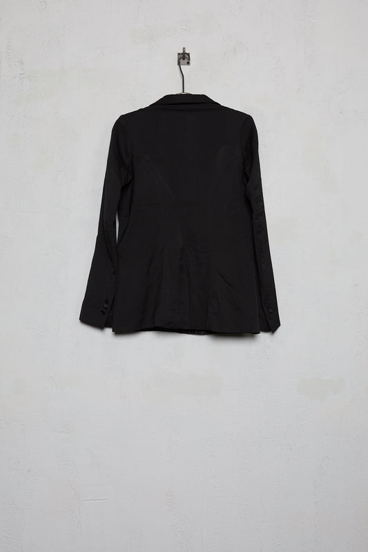 Geoffrey B. Small Women's 3 Button Tuxedo Jacket in Biella Pure Super 120's Tasmania Wool