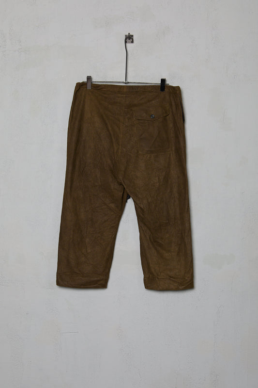Paul Harnden Over Trouser Leather Olive Chamois
