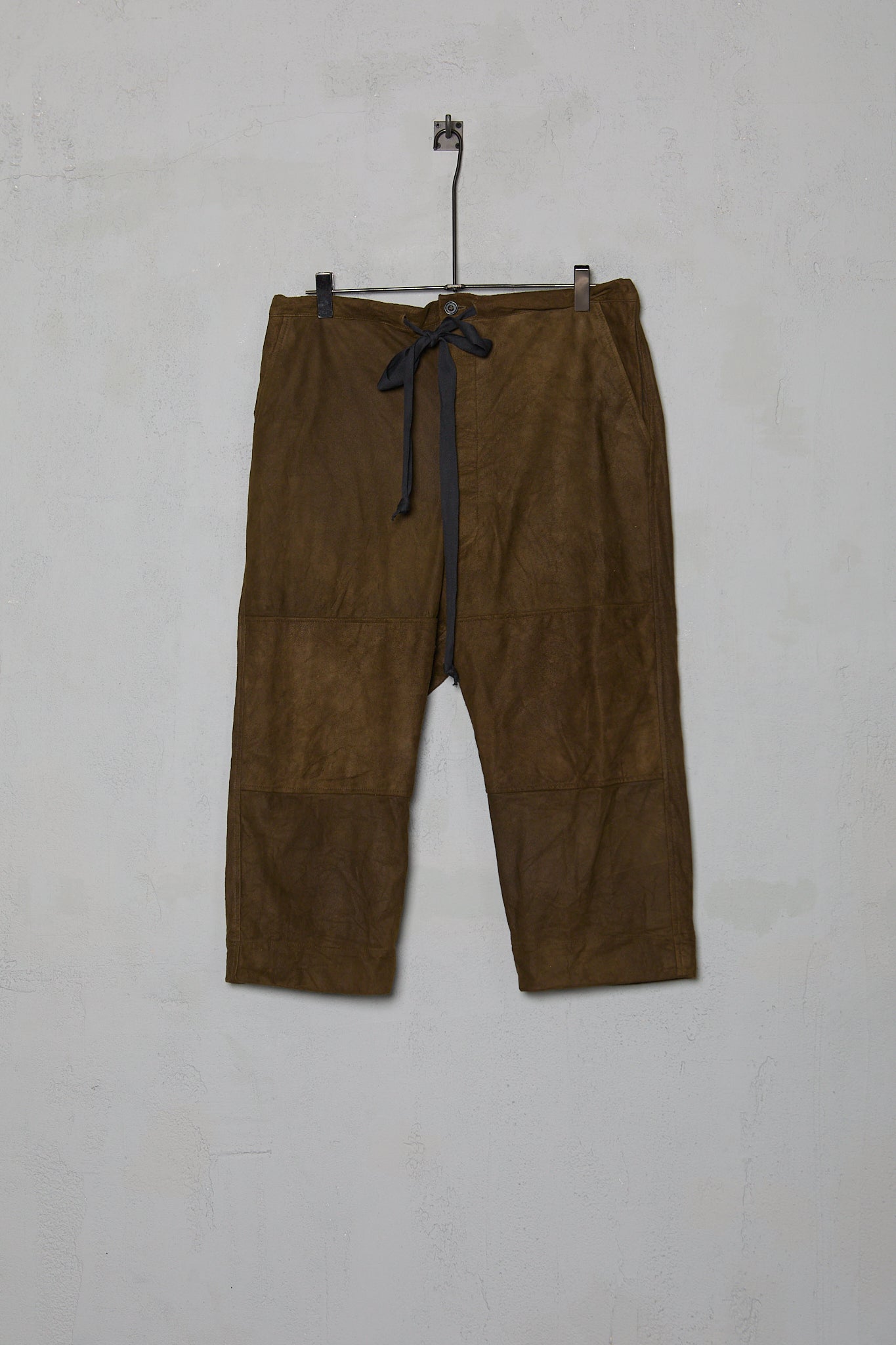 Paul Harnden Over Trouser Leather Olive Chamois