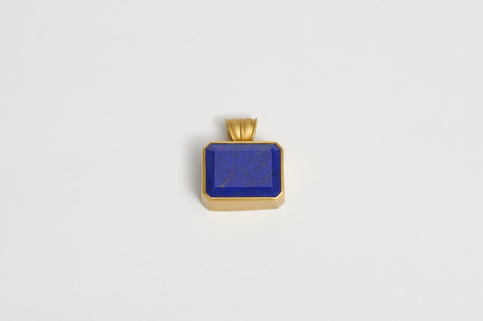 New Block Pendant | Lapis Lazuli 22ct Gold