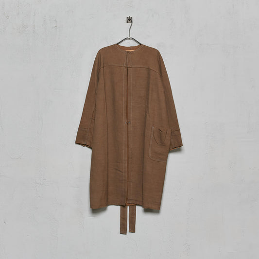 Anecho Men's Overcoat in Silk Linen