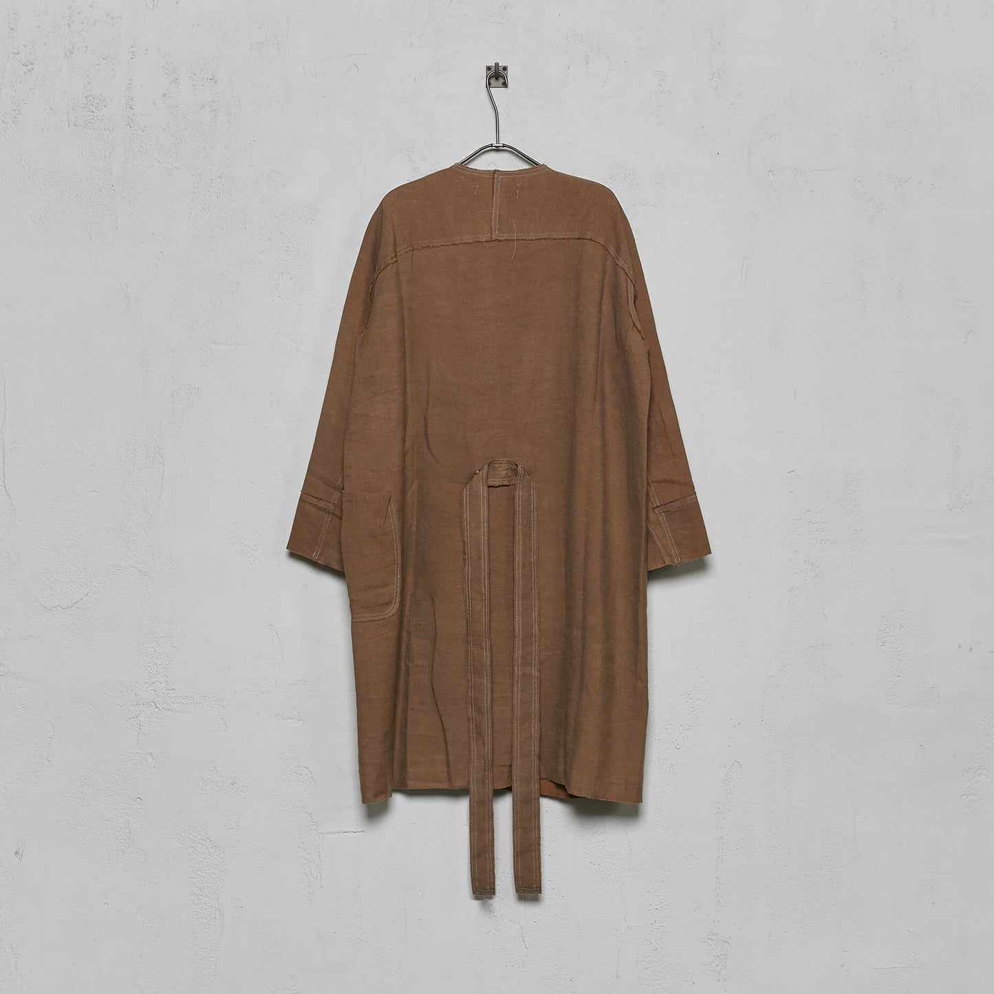Anecho Men's Overcoat in Silk Linen