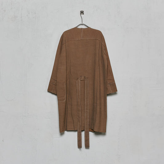 Anecho Men's Overcoat in Silk Linen