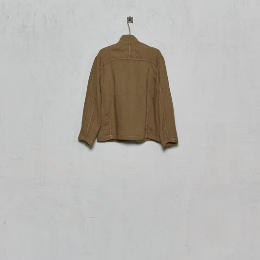 Anecho Women's Bomber Jacket in Linen