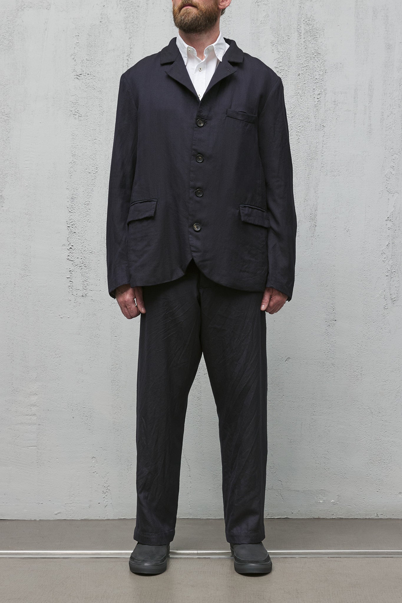 Geoffrey B. Small Men's 4 Button Jacket in Pure Alashan Worsted Cashmere