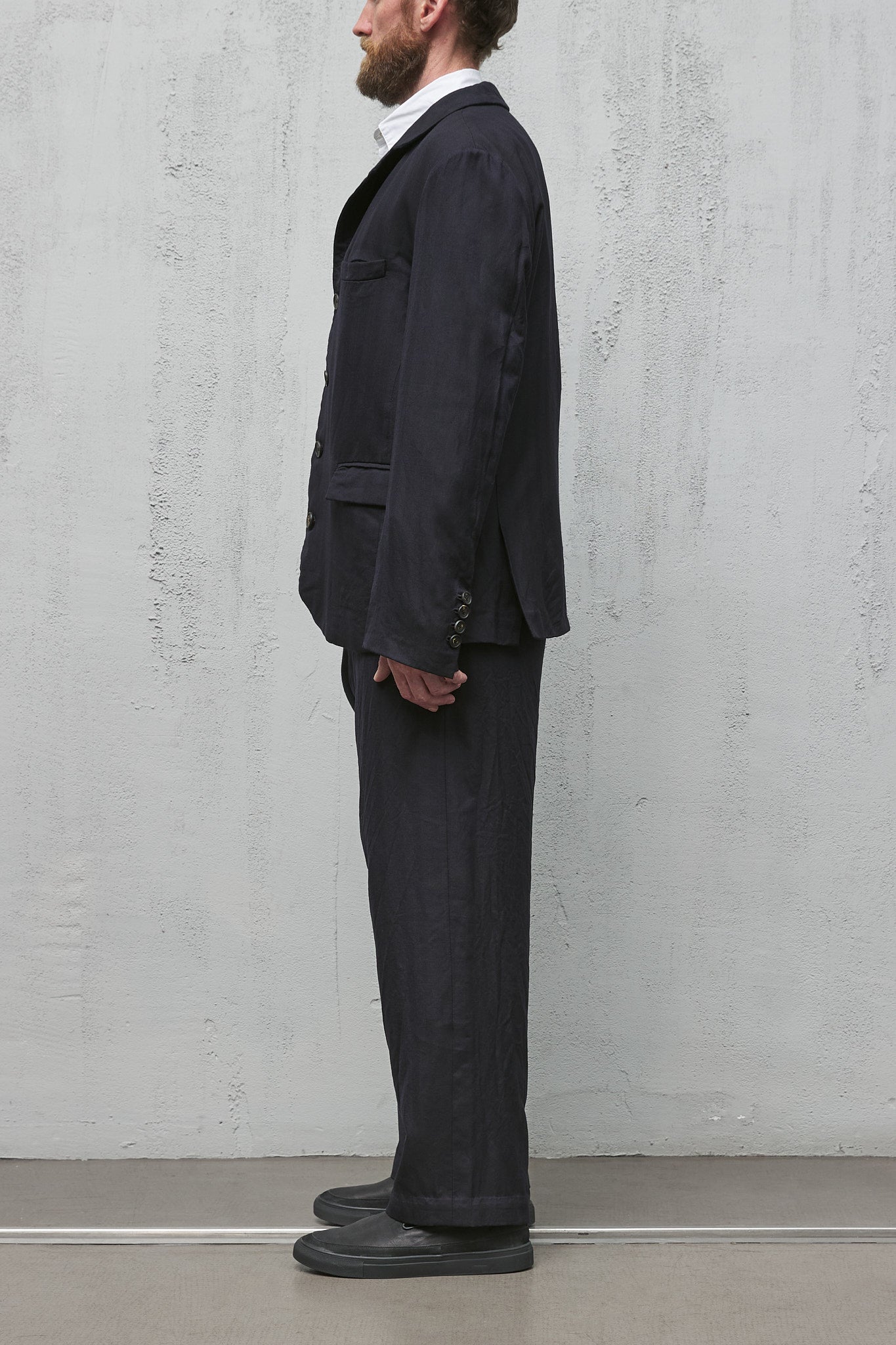 Geoffrey B. Small Men's 4 Button Jacket in Pure Alashan Worsted Cashmere