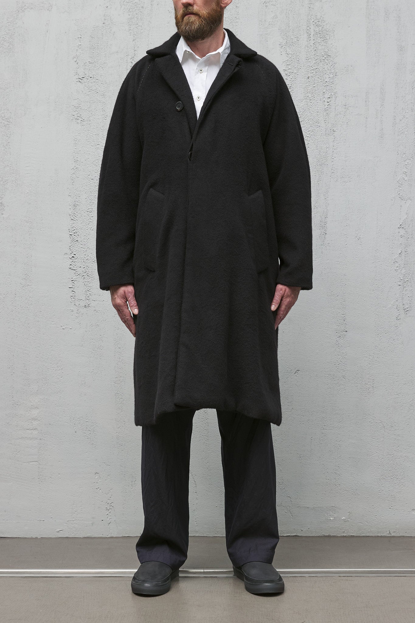 Geoffrey B. Small Men's Duster Coat in Alashan 3 ply Cashmere