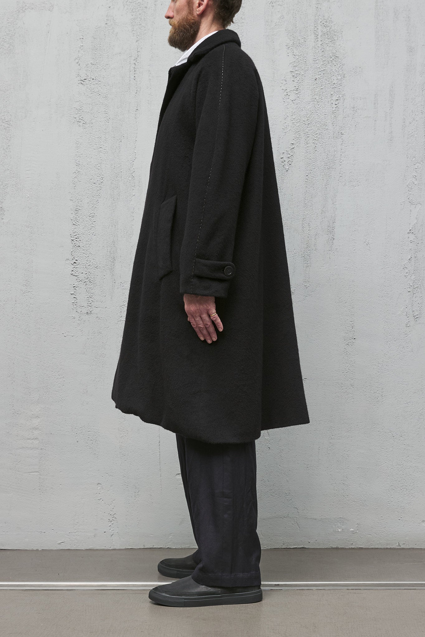 Geoffrey B. Small Men's Duster Coat in Alashan 3 ply Cashmere