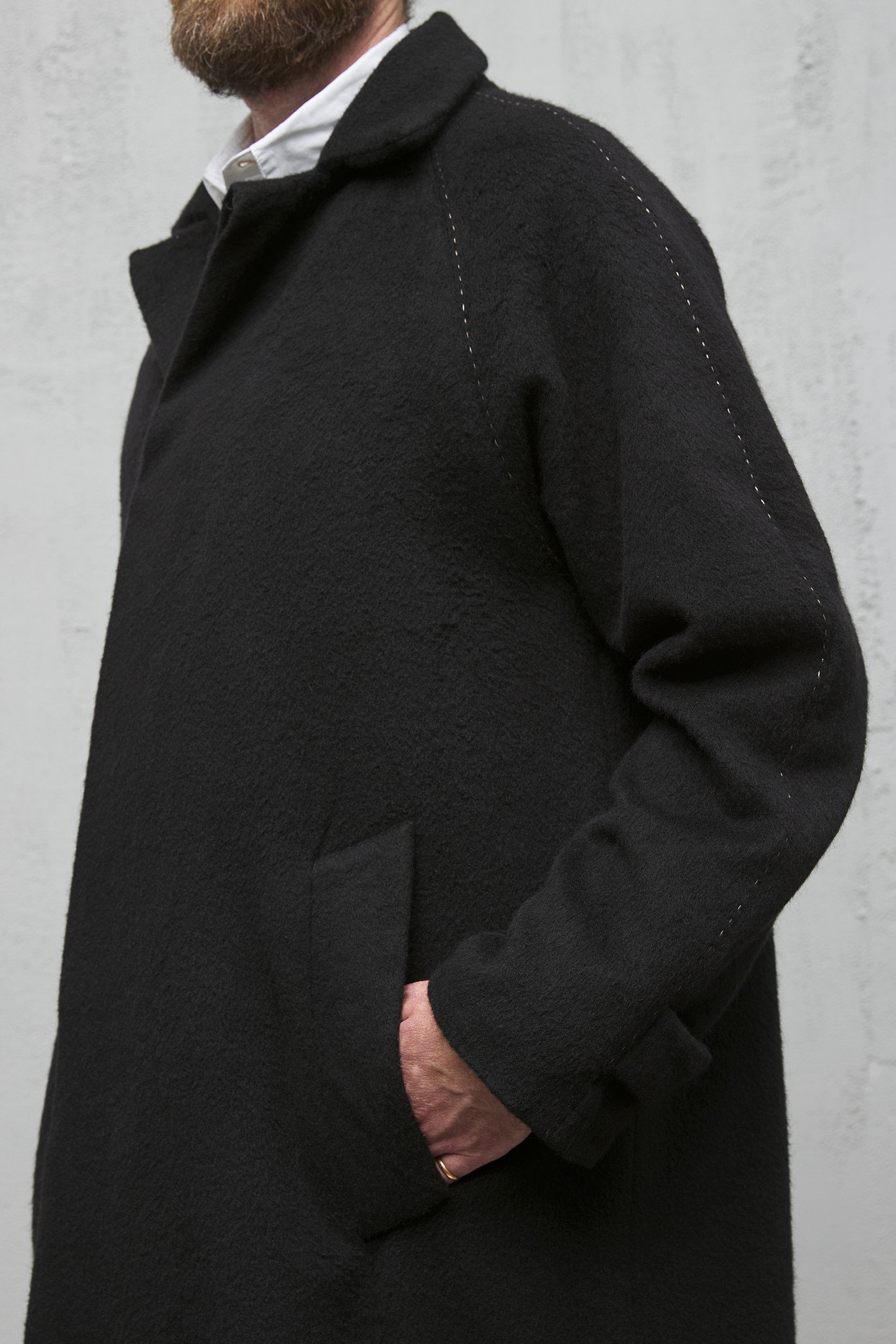 Geoffrey B. Small Men's Duster Coat in Alashan 3 ply Cashmere