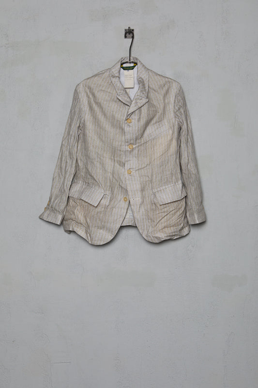 Paul Harnden Unlined Derbyshire Pale Striped Linen