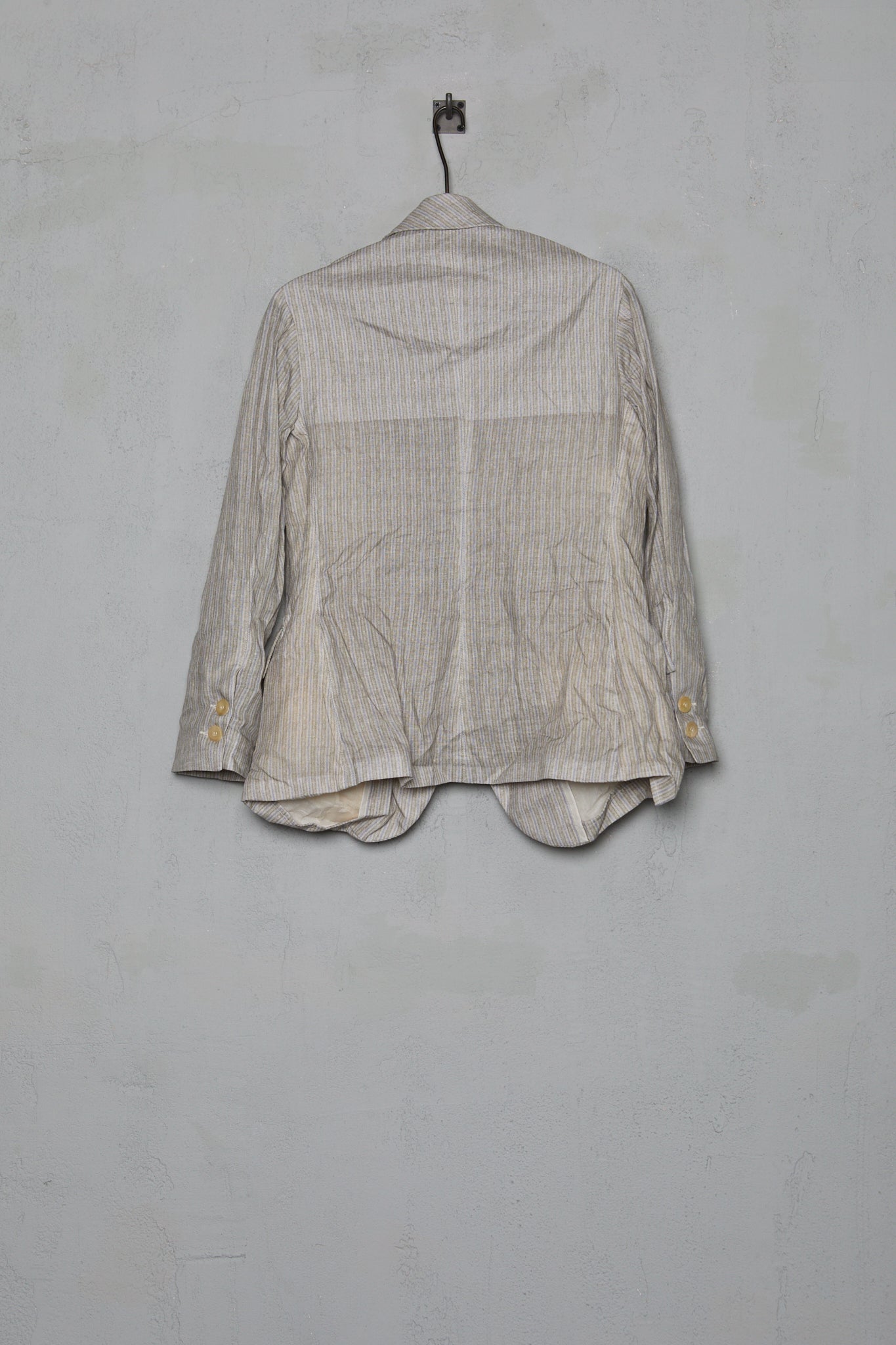 Paul Harnden Unlined Derbyshire Pale Striped Linen