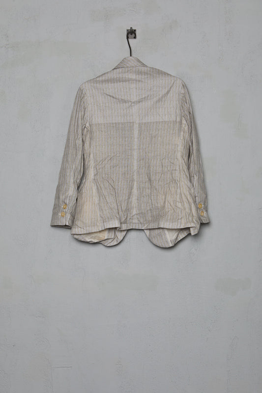 Paul Harnden Unlined Derbyshire Pale Striped Linen