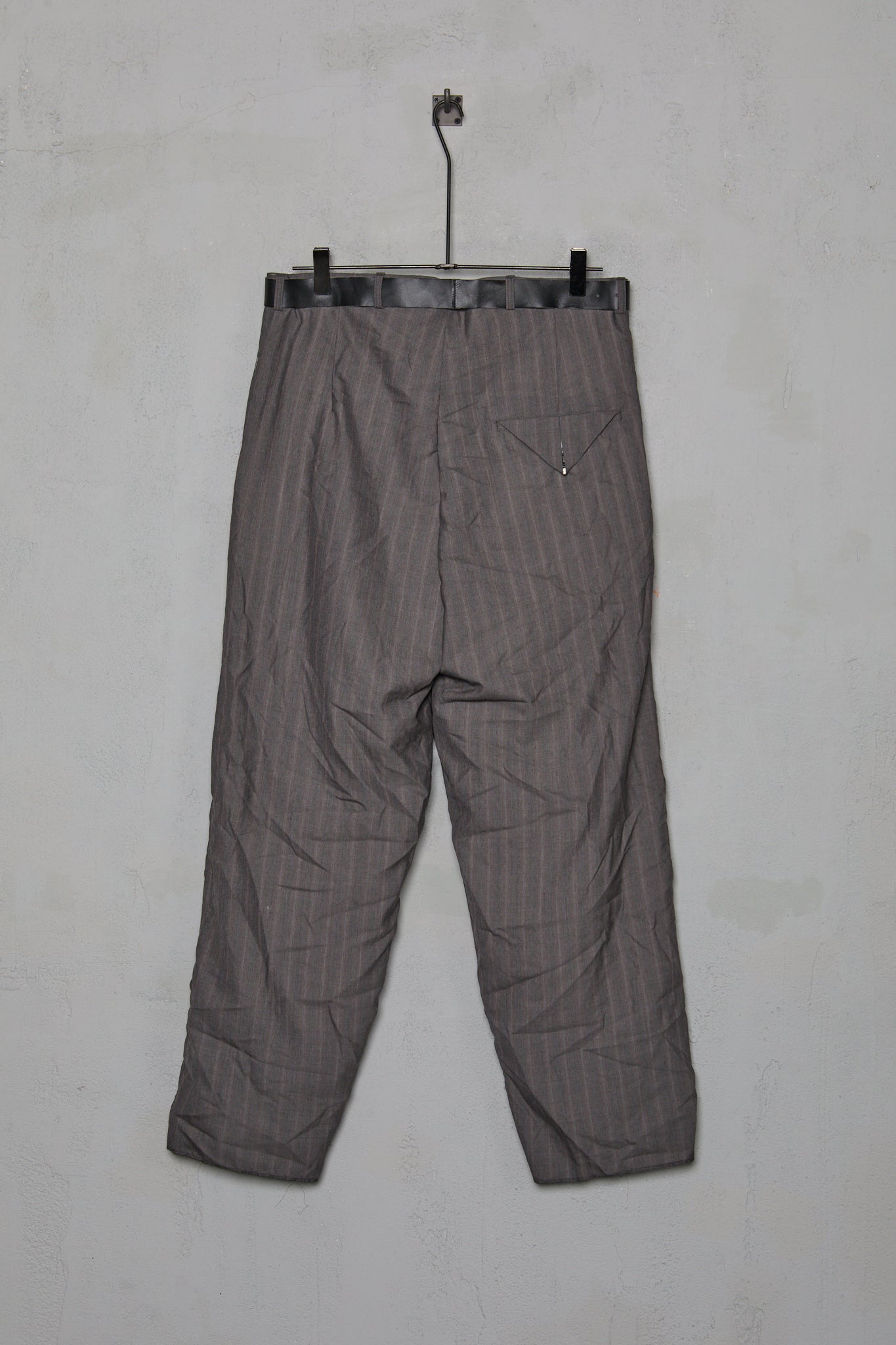 Paul Harnden Belted Trouser Grey Wool
