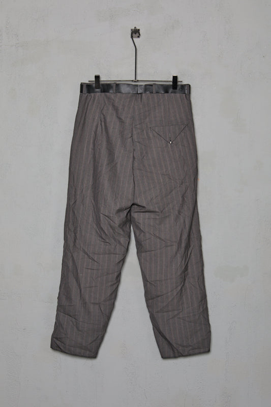Paul Harnden Belted Trouser Grey Wool