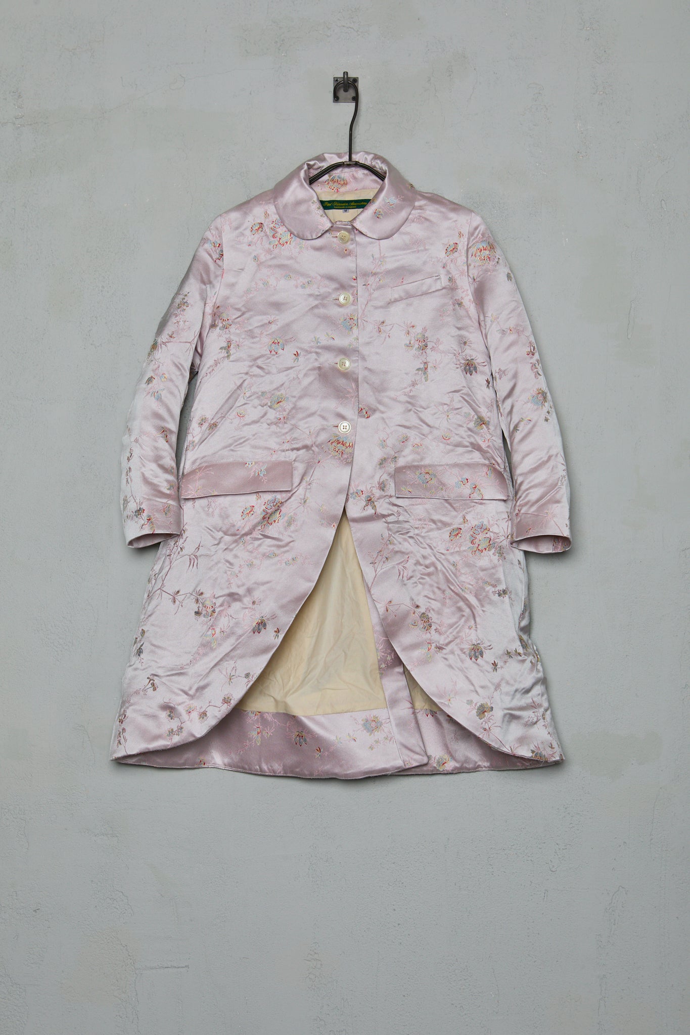 Paul Harnden Women's Short Coat Stand collar Pink Brocade