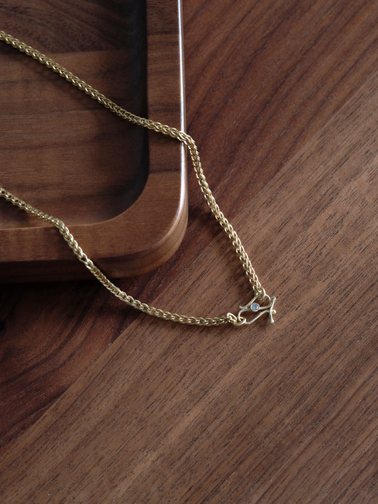 Prounis Solo Loop Chain With Diamond Clasp | 18 Inches