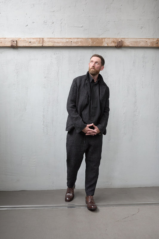 Geoffrey B. Small Men's Classic 4 Button Jacket in 'Nembo' Cotton & Linen