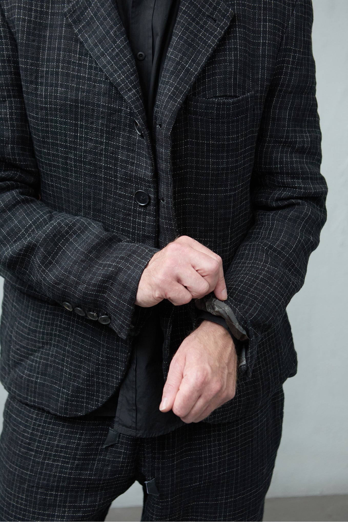 Geoffrey B. Small Men's Classic 4 Button Jacket in 'Nembo' Cotton & Linen