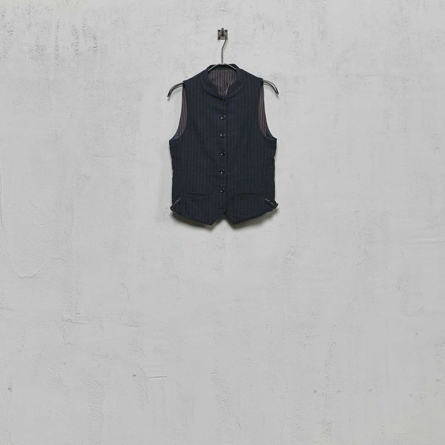 Geoffrey B. Small Women's Mandarin Collar 7 Button Waistcoat in La Colombina Cotton