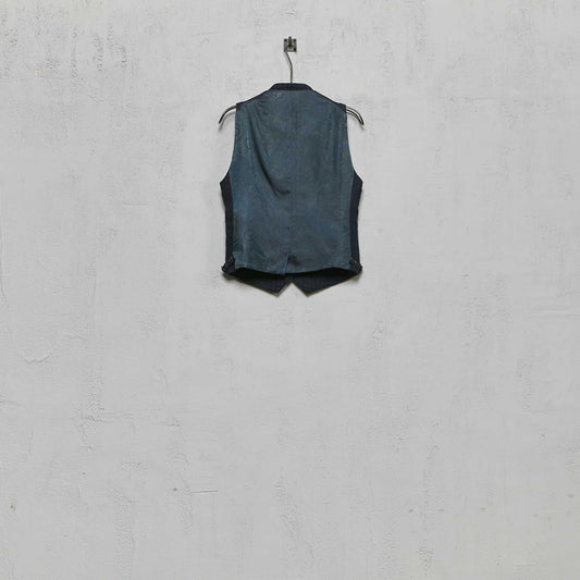 Geoffrey B. Small Women's Mandarin Collar 7 Button Waistcoat in La Colombina Cotton