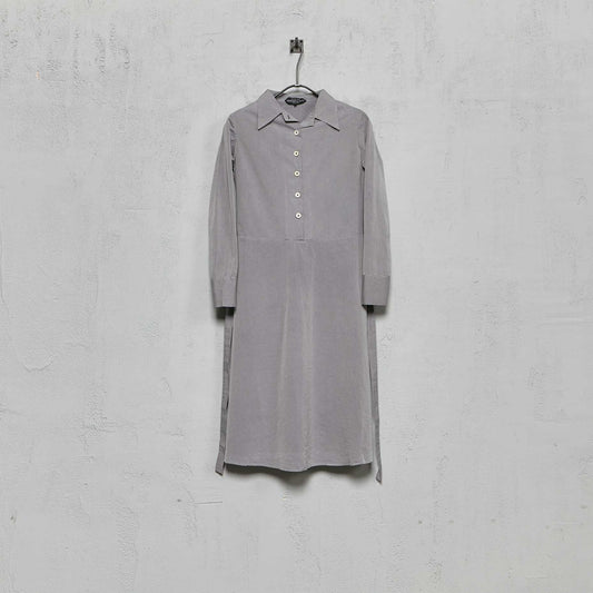 Geoffrey B. Small Women's Belted Half Button Front Long Dress in Parisotto Silk