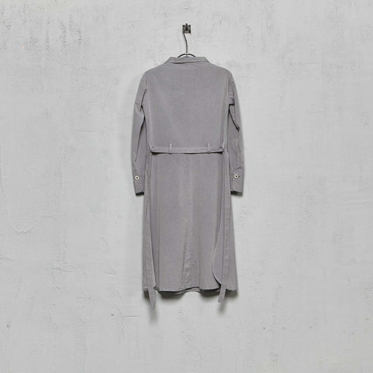 Geoffrey B. Small Women's Belted Half Button Front Long Dress in Parisotto Silk