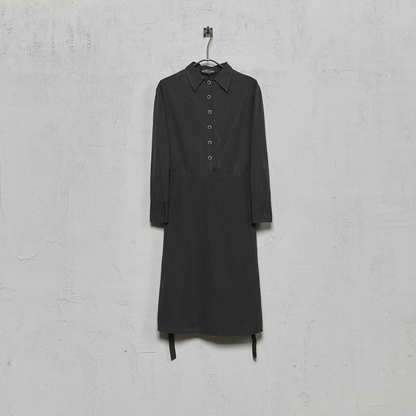 Geoffrey B. Small Women's Belted Half Button Front Long Dress in Parisotto Cotton and Silk