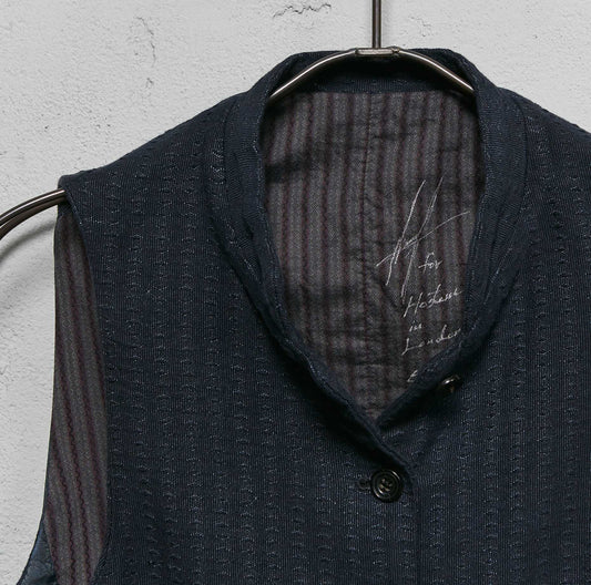 Geoffrey B. Small Women's Mandarin Collar 7 Button Waistcoat in La Colombina Cotton