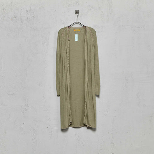 Anecho Women's Long Cardigan in Linen