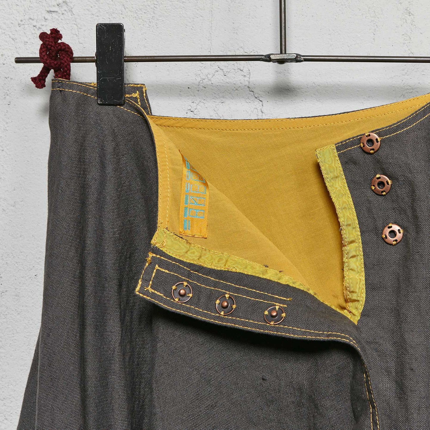 Anecho Women's Deep Pleated Skirt in Linen