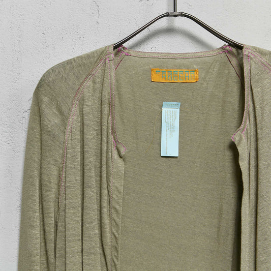 Anecho Women's Long Cardigan in Linen