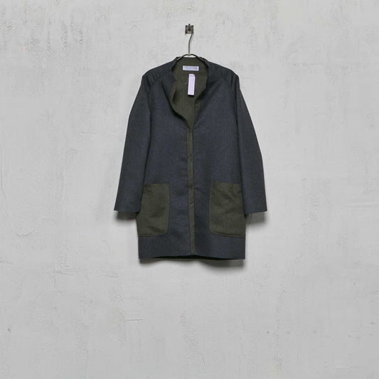 Anecho Women's Patch Pocket Jacket in Double Faced Cashmere