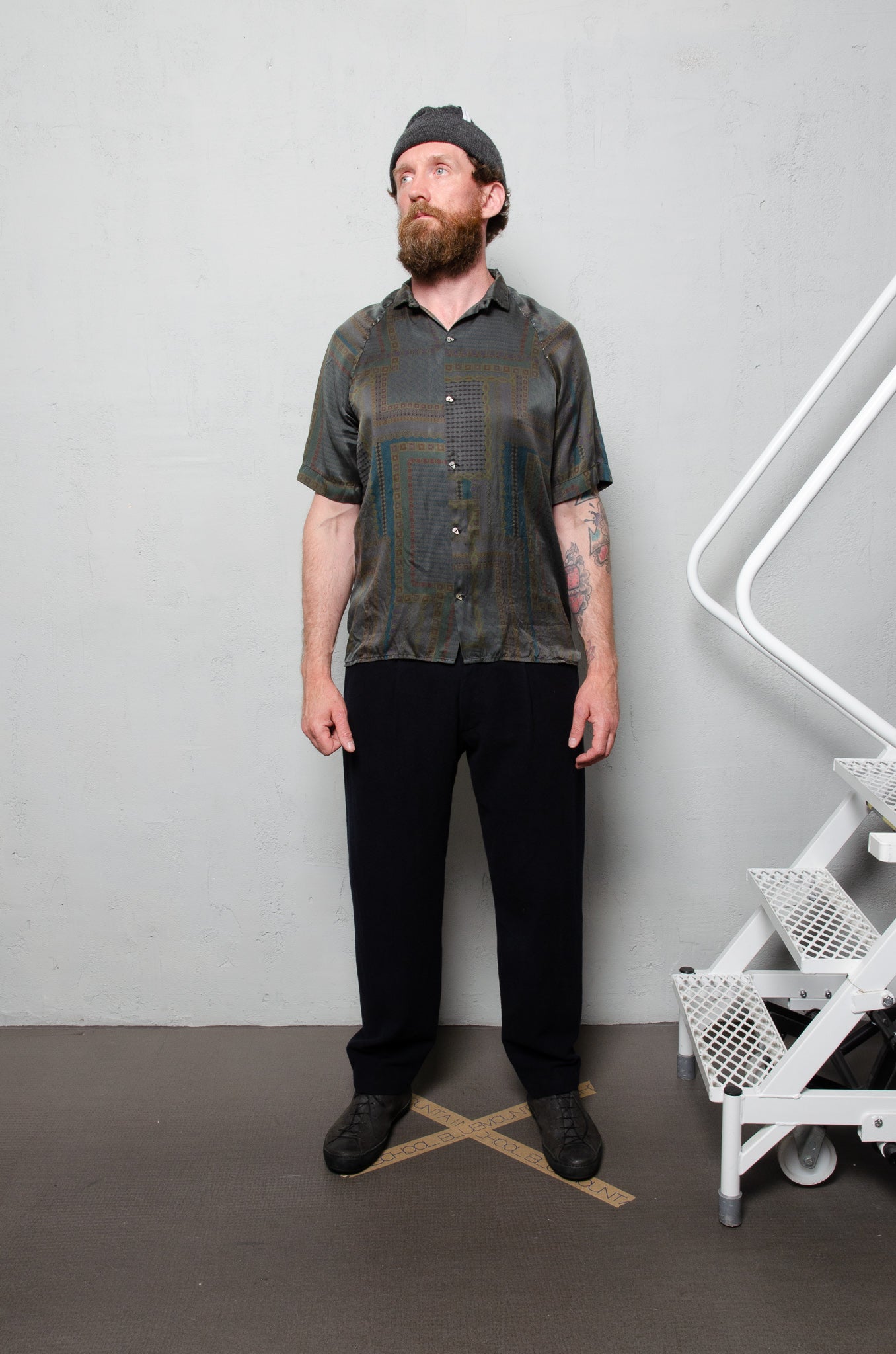 Geoffrey B. Small Men's 1920s Back Button Pocket Trouser in Parisotto Cotton and Wool