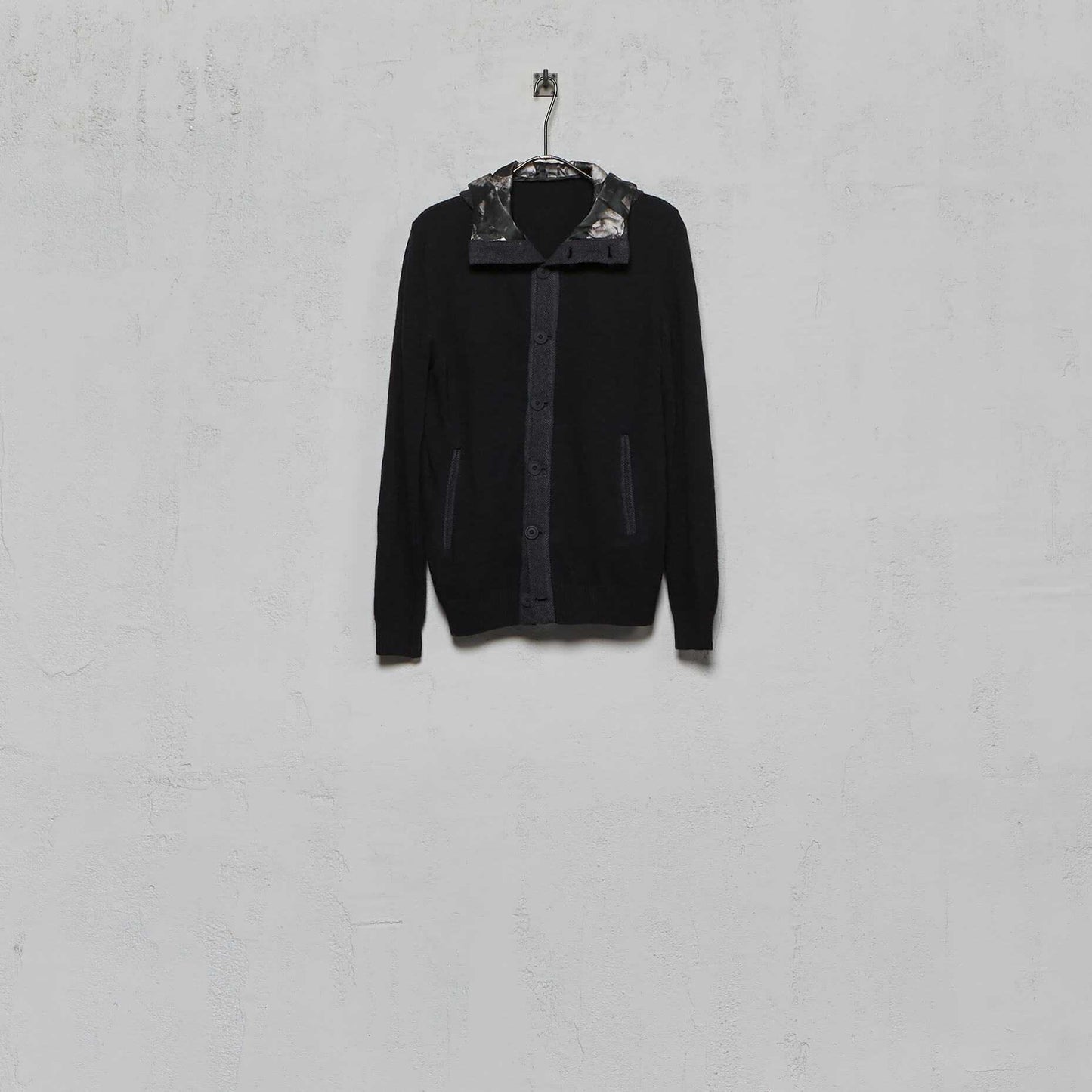 Geoffrey B. Small Men's Button Hooded Sweater in Merino Wool