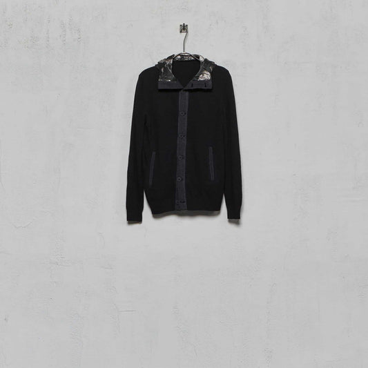 Geoffrey B. Small Men's Button Hooded Sweater in Merino Wool