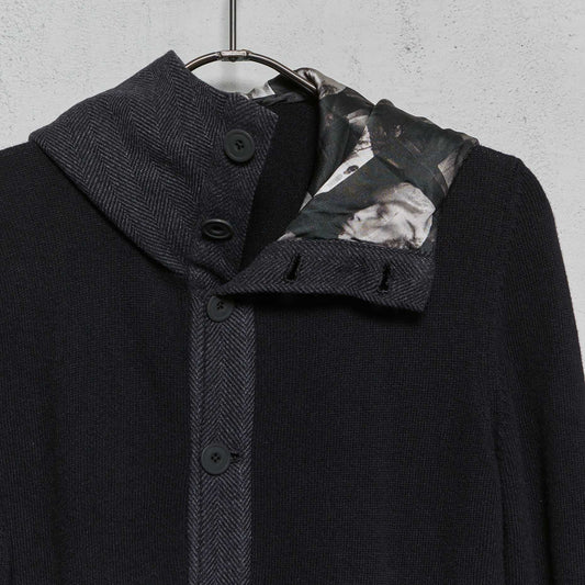 Geoffrey B. Small Men's Button Hooded Sweater in Merino Wool