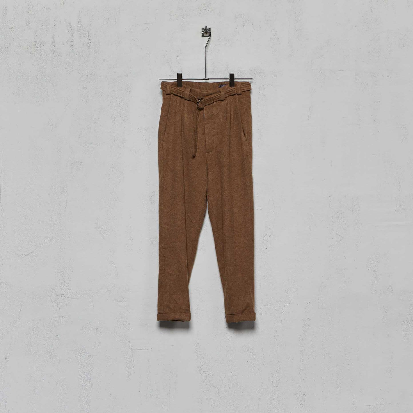 Geoffrey B. Small Women's Advanced Belted High Waist Trouser in Biella Cashmere and Yak