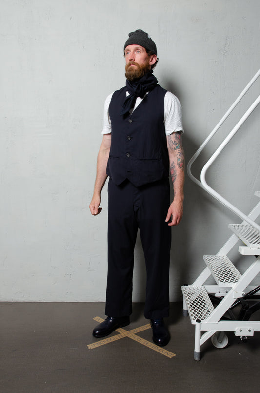 Geoffrey B. Small Men's Vest and Scarf in Piacenza 1733 'Mouliné' Wool